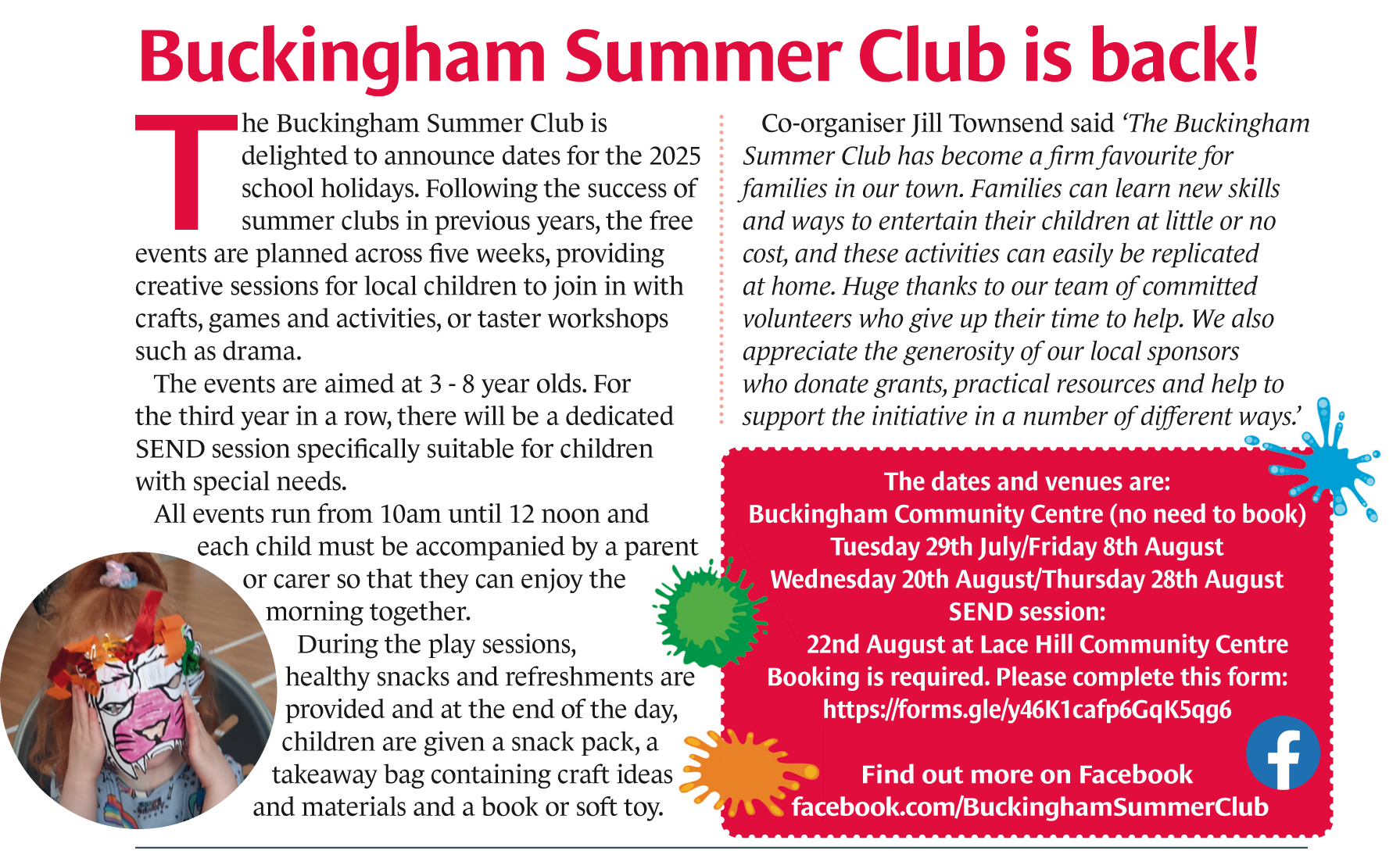 Buckingham Summer Club AugSept25